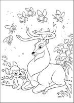 coloriage bambi et son papa